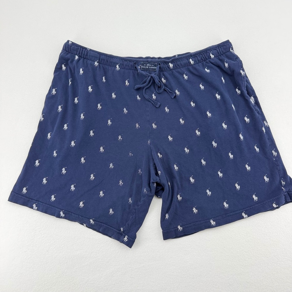 Polo Ralph Lauren Sleep Shorts Men XL Navy Pony Logo Drawstring